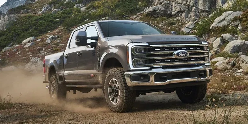 Ford truck in a rugged Virginia landscape